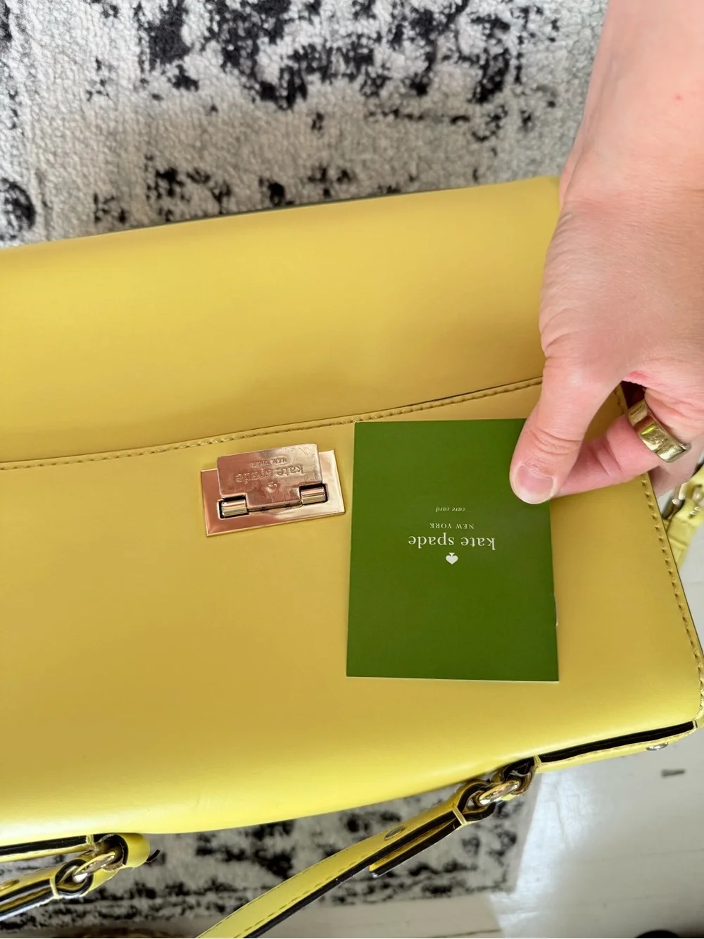 kate spade Doris Lemon Yellow Structured Top-Handle Satchel